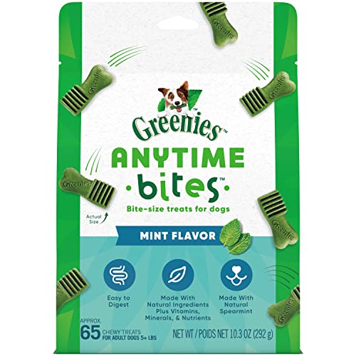 Greenies Dog Anytime Bites Bite-Size Treats For Dogs Mint Flavor 65-Chewy Treats von Greenies