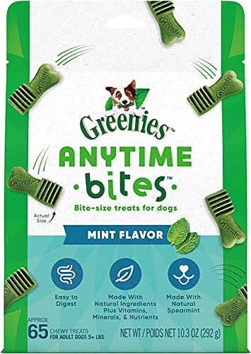 Greenies Dog Anytime Bites Bite-Size Treats For Dogs Mint Flavor 65-Chewy Treats von Greenies