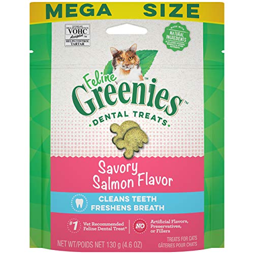 Greenies Feline Dental Treats Savory Salmon Cleans and Freshens Breath 4.6 oz von Greenies