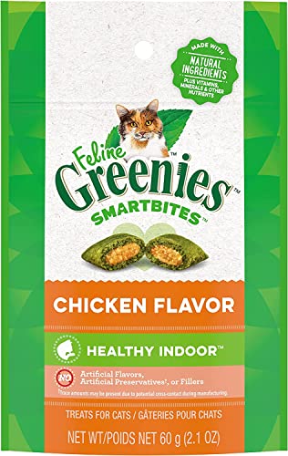 Greenies Feline Smartbite Hairball Remedy | Chicken Flavor 2.1oz - Pack of 4 von Greenies