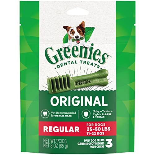 Greenies Original Dental Regular Treats for Dogs 25-50 Pounds 3 Count von Greenies
