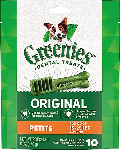 Greenies Original Dog Dental Chew Petite Size 10 count - Pack of 4 von Greenies