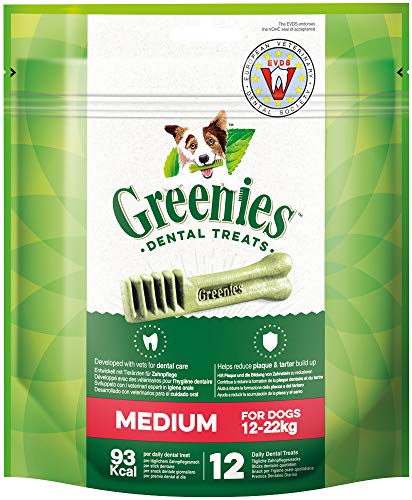 Greenies Original tägliche Zahnpflegesnacks Medium, Hundeleckerli zur täglichen Zahnreinigung für mittlere Hunde von 12-22kg, 12 Sticks Greenies Original tägliche Zahnpflegesnacks Medium, Hundeleckerli zur täglichen Zahnreinigung für mittlere Hunde von 12-22kg, 12 Sticks von Greenies