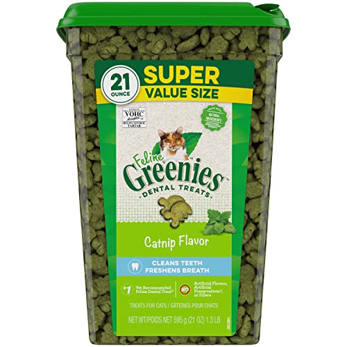 Greenies Super Value Size Feline Dental Treats Catnip Flavor 21-Ounce Tub von Greenies