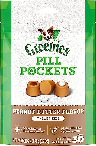 Greenies Tablet Dog Pill Pocket | Peanut Butter 30 Count - Pack of 3 von Greenies