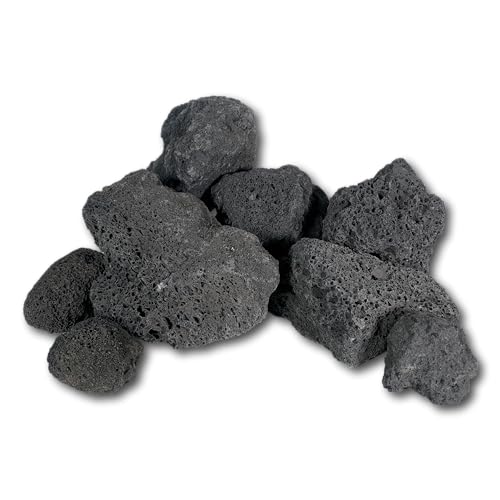 Greenscaping Aquarium Lava Steine schwarz 3-20 cm, besonder tief Schwarze Lava Aquariumsteine, Lavasteine (10-15 cm) von Greenscaping