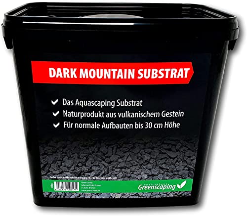 Greenscaping Dark Mountain Substrat, Aquaristik Lavasubstrat (12 kg) von Greenscaping