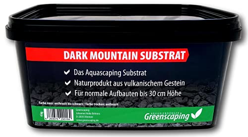 Greenscaping Dark Mountain Substrat, Aquaristik Vulkansubstrat (4kg) von Greenscaping