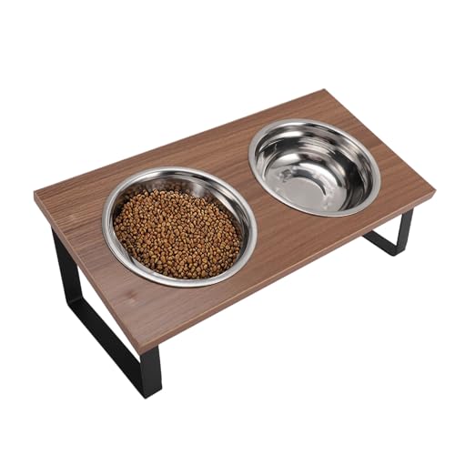 Erhöhte Hundeschüssel -Ständer Dual Bowl Feeder Ständer mit 2 Edelstahlschalen Nicht -Schlupfkissen für Hausgebrauch Rostfeste Geschirrspüler Erhöhte Hundeschüssel -Ständer Dual Bowl Feeder Ständer mit 2 Edelstahlschalen Nicht -Schlupfkissen für Hausgebrauch Rostfeste Geschirrspüler von Greensen