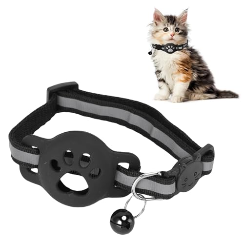 Greensen 3 STÜCK Katzenhalsband, Reflektierbares Verstellbares Kätzchenhalsband mit Glöckchen und Krallenabdruckmuster für Sicherheit Nachtsichtbarkeit Bequeme Passform von Greensen