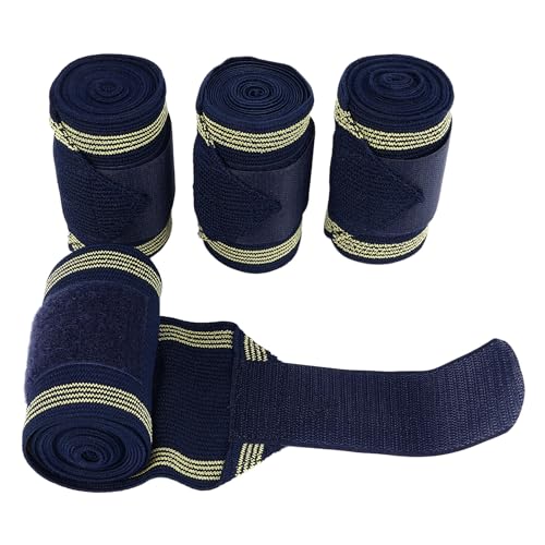 Greensen 4 Stück Beinwickel für Pferde, Beinbandagen für Reiter, Stabile Beinwickel aus Dehnbarem Polyester für Training, Wettkampf, Tägliche Pflege mit Leichtem, Komfortablem Design Greensen 4 Stück Beinwickel für Pferde, Beinbandagen für Reiter, Stabile Beinwickel aus Dehnbarem Polyester für Training, Wettkampf, Tägliche Pflege mit Leichtem, Komfortablem Design von Greensen