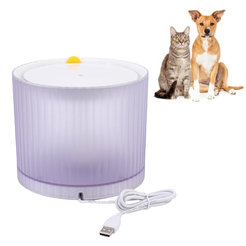 Greensen Automatischer Haustier-Wasserspender, Katzenbrunnen 1,8L Große Kapazität Super Leise mit USB-Stromversorgung für Katzen Hunde Kleine Haustiere von Greensen