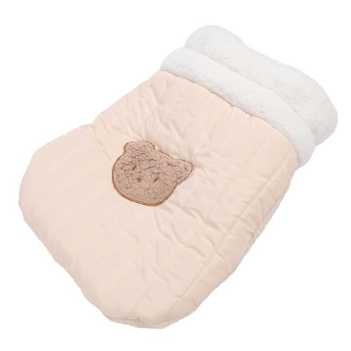 Greensen Baumwoll-Katzenschlafsack, Warme, Gemütliche Betthöhle für Katzen und Kätzchen Im Innenbereich, Winterhöhle, Halbgeschlossenes Katzenbett für Kaltes Wetter, Abnehmbares Design (L) von Greensen