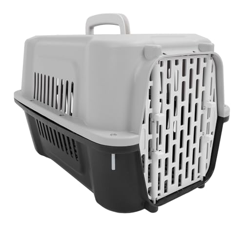 Greensen Hartschalen-Hundetransportbox, Reise-Hundetransportbox aus Robustem ABS-Kunststoff, Kompakt 30 X 31 X 48 cm mit überlegener 4-Seiten-Belüftung für Kleintiere von Greensen