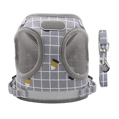Greensen Katzenkabelbaum und Leine Set, Haustier Liefert Hundekabelbaum Leine Reflektierende Brust mit Doppelter D -Ringsicherheit Design für Hunde Kleine Haustiere (L) von Greensen