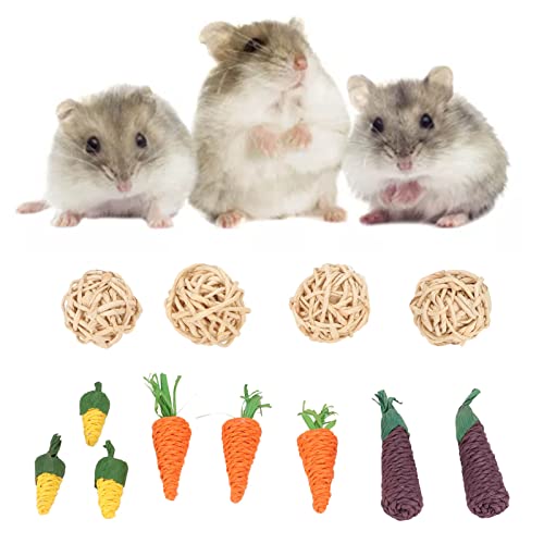 Greensen Kleintier-Kauspielzeug, Kauspielzeug für Hamster Kaninchen Meerschweinchen Rattanball Maisspelzen Zahnschleifspielzeug mit Lustigen Formen für Kleine Haustiere Greensen Kleintier-Kauspielzeug, Kauspielzeug für Hamster Kaninchen Meerschweinchen Rattanball Maisspelzen Zahnschleifspielzeug mit Lustigen Formen für Kleine Haustiere von Greensen