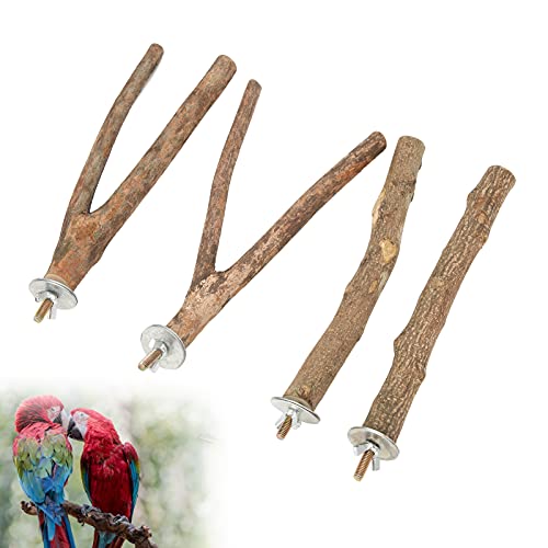 Greensen Papageien Sitzstange, Vogel Sitzstange Holzstange für Papageien mit 2 Formen, Sichere Raue Oberfläche Zum Klettern, Nagen und Spielen Greensen Papageien Sitzstange, Vogel Sitzstange Holzstange für Papageien mit 2 Formen, Sichere Raue Oberfläche Zum Klettern, Nagen und Spielen von Greensen