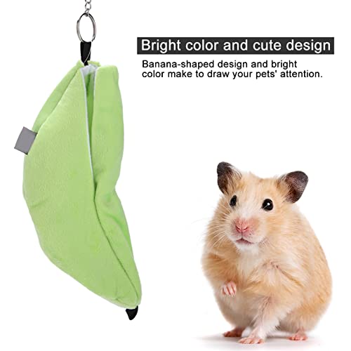 Greensen Softteen Pet Pendelland Stehen in Form Einer Banane, die Zum Hamster Geformt Ist, Soft Bealle Wiederverwendbar (Green) von Greensen
