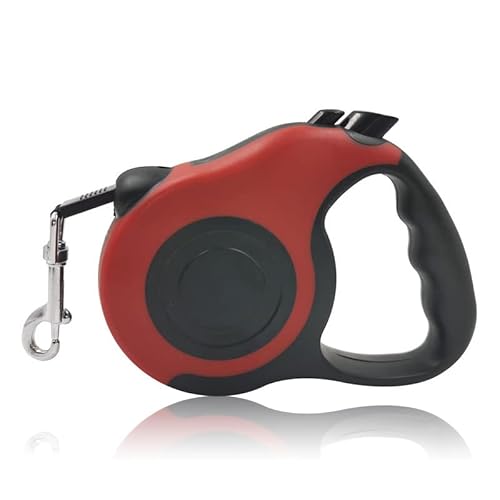 Haustier-Sicherheitsgurt Hundeleine Retractable Hundeleine mit Knopfkontrolle, Bequemer Griff für Spaziergänge Training Laufen Haustiere Unter 33lb 16,4ft (Rot) von Greensen