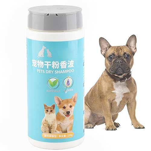 Haustier Trockenreinigung Pulver Wasserloses Shampoo für Hunde und Katzen, Deodorisierung, Erfrischende, Trockene Reinigungszubehör mit ätherischem Pflanzenöl für die Prävention Haustier Trockenreinigung Pulver Wasserloses Shampoo für Hunde und Katzen, Deodorisierung, Erfrischende, Trockene Reinigungszubehör mit ätherischem Pflanzenöl für die Prävention von Greensen