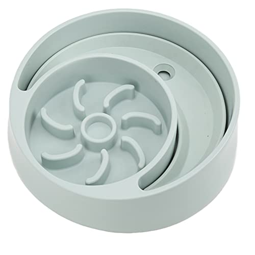 Hundeschalen und Gerichte Langsame Feeder Bowl 2 in 1 mit Getrenntem Design für Katzen und Hunde Zum Langsamen Essen Verhindern Ersticke und Fettleibigkeit (hellblau) von Greensen
