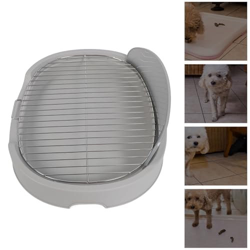 Pet Mesh Training Potty, Splash Wall Potty Training Pee Pad Holder Tragbare Schallwand Hundetoilette für kleine bis mittelgroße Hunde, für Kleinhunde von 1,5-6 kg (Grey) von Greensen