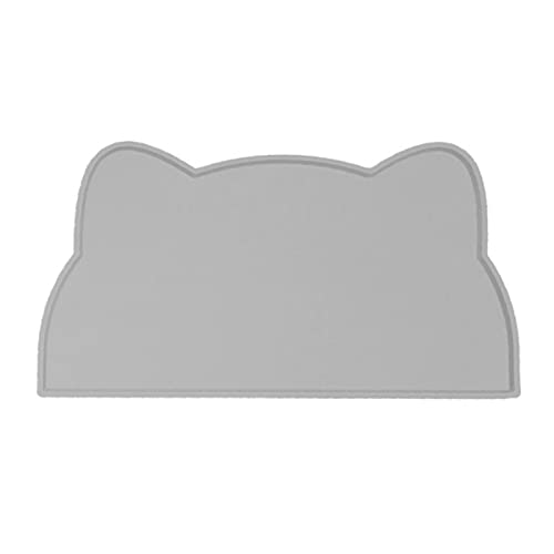 Weiche Anti -Slip -Silikon -Katze Schüsselmatte 17,3 Zoll Langes Haustiernahrung mit Erhöhtem Rand Spill Proof Design für Innenboden nach Hause (Grey) von Greensen