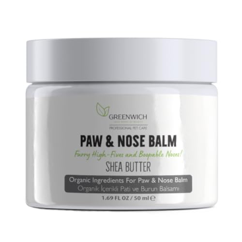 Greenwich Veganer Bio-Pfoten- und Nasenbalsam für Katzen und Hunde, Feuchtigkeits- und Rissreparaturcreme, natürlicher Schutz für trockene Pfoten und Nasen, Furry High-Fives, 50 ml Greenwich Veganer Bio-Pfoten- und Nasenbalsam für Katzen und Hunde, Feuchtigkeits- und Rissreparaturcreme, natürlicher Schutz für trockene Pfoten und Nasen, Furry High-Fives, 50 ml von Greenwich