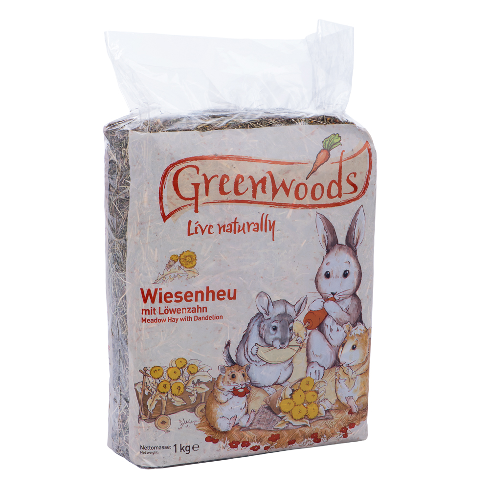 Greenwoods Wiesenheu 1 kg Löwenzahn - 3 x 1 kg Greenwoods Wiesenheu 1 kg Löwenzahn - 3 x 1 kg von Greenwoods Small Animals