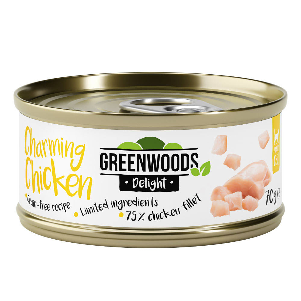 Greenwoods Delight Hühnerfilet - Sparpaket: 48 x 70 g Greenwoods Delight Hühnerfilet - Sparpaket: 48 x 70 g von Greenwoods