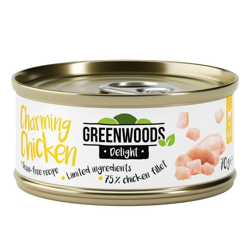 Greenwoods Delight Hühnerfilet - Sparpaket: 48 x 70 g von Greenwoods