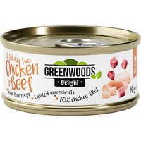 Greenwoods Delight Hühnerfilet mit Rind - 48 x 70 g von Greenwoods