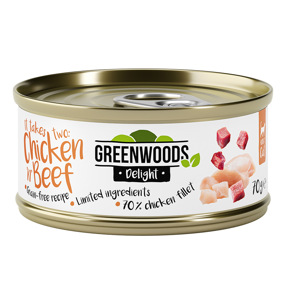 Greenwoods Delight Hühnerfilet mit Rind 6 x 70 g von Greenwoods