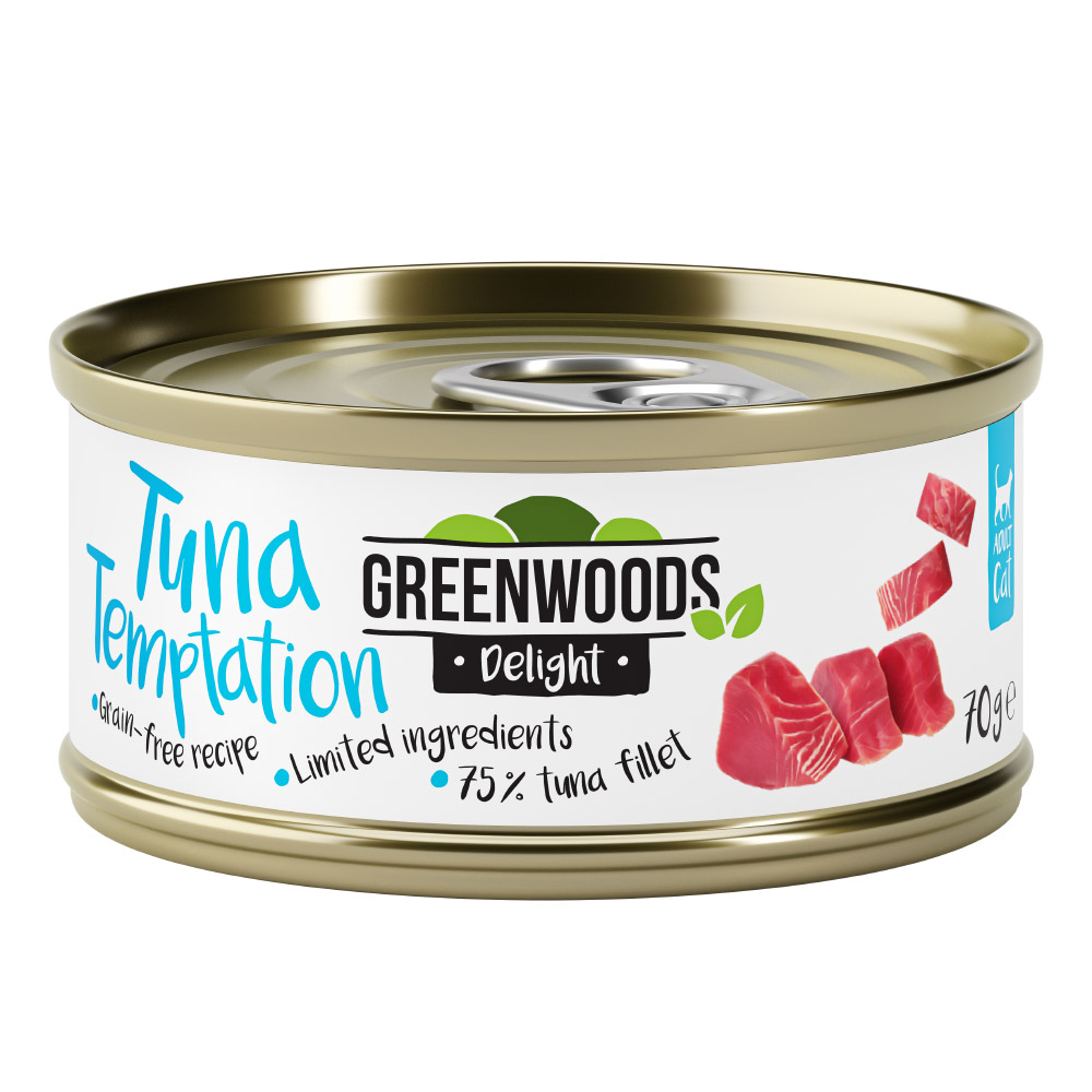 Greenwoods Delight Thunfischfilet - Sparpaket: 48 x 70 g Greenwoods Delight Thunfischfilet - Sparpaket: 48 x 70 g von Greenwoods
