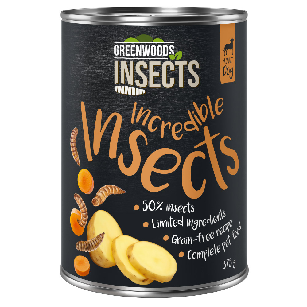 Greenwoods Insects Insekten mit Kartoffeln und Karotten Sparpaket: 24 x 375 g von Greenwoods