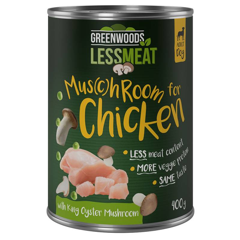 Greenwoods Less Meat mit Kräuterseitlingen 6 x 400 g - Huhn von Greenwoods