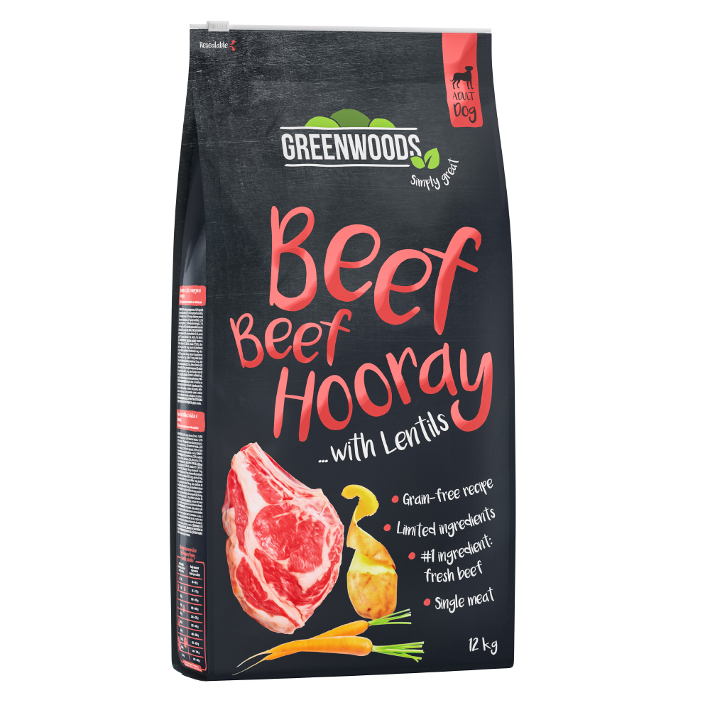 Greenwoods Rind mit Linsen, Kartoffeln und Karotten - Sparpaket: 2 x 12 kg Greenwoods Rind mit Linsen, Kartoffeln und Karotten - Sparpaket: 2 x 12 kg von Greenwoods