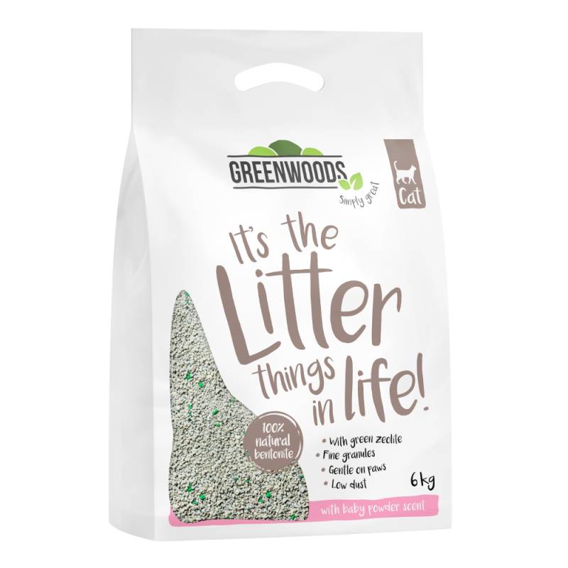 Greenwoods klumpende Katzenstreu aus Naturton - 6 kg von Greenwoods