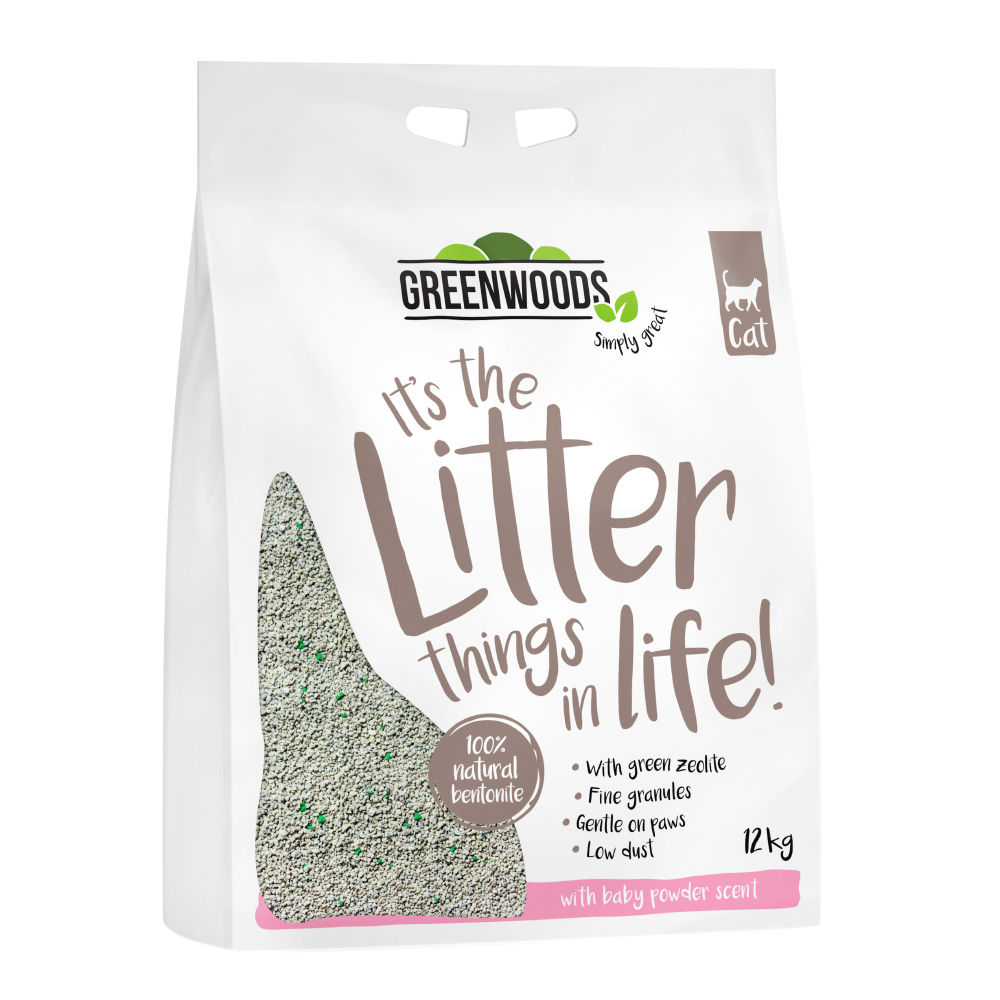 Sparpaket Greenwoods klumpende Katzenstreu Naturton-Klumpstreu 2 x 12 kg Sparpaket Greenwoods klumpende Katzenstreu Naturton-Klumpstreu 2 x 12 kg von Greenwoods