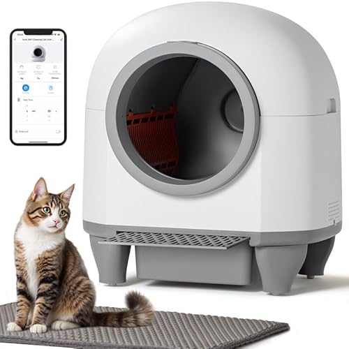 Greesum UltraSmart AutoClean Katzentoilette, 90 l, großes Fassungsvermögen für Haushalte mit Mehreren Katzen, mit Schutztechnologie, App-Steuerung, geruchlosem Design und Matte/1 Rolle Greesum UltraSmart AutoClean Katzentoilette, 90 l, großes Fassungsvermögen für Haushalte mit Mehreren Katzen, mit Schutztechnologie, App-Steuerung, geruchlosem Design und Matte/1 Rolle von Greesum