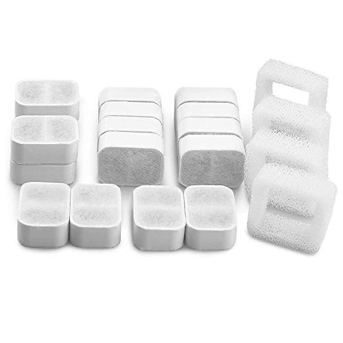 Greethga Keramikbrunnen Ersatzfilter, 16 Kohlefilter und 4 Schaumstofffilter, geeignet für Tritone/Fiumi Greethga Keramikbrunnen Ersatzfilter, 16 Kohlefilter und 4 Schaumstofffilter, geeignet für Tritone/Fiumi von Greethga