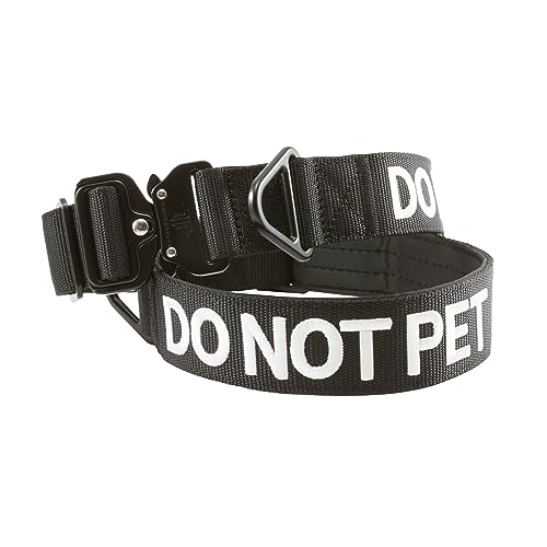 Grehge O NOT PET, 2 inch Nylon Collar for Medium and Large Dogs, Neoprene Padded Inside, Communicate Your Dogs Needs to Prevent Accidents (Black Medium) von Tacticollar