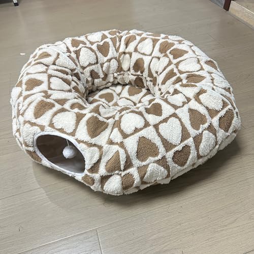 Grelife Katzentunnelbett für Indoor-Katzen, 2-in-1-Spieltunnel & gemütliches Bett, mit waschbarem Premium-Shu-Samt, rutschfester Boden, abnehmbares Kissen, perfekt für Katzen, Kätzchen, kleine Grelife Katzentunnelbett für Indoor-Katzen, 2-in-1-Spieltunnel & gemütliches Bett, mit waschbarem Premium-Shu-Samt, rutschfester Boden, abnehmbares Kissen, perfekt für Katzen, Kätzchen, kleine von Grelife
