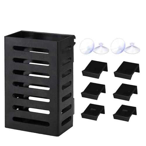 Grendly 2er-Pack Aquarium-Pflanzenhalter-Set mit Haken und Saugnäpfen, Hängende Wasserpflanzgefäße für Aquarium-Dekorationen, Pflanzen-Set-Set von Grendly