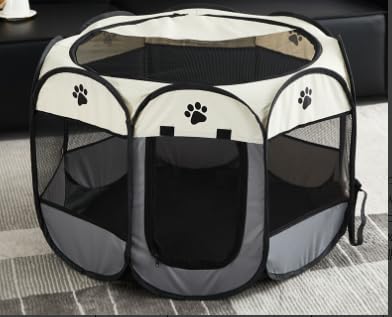 Grillix Achteckiger Käfig für Haustiere, wasserdicht Oxford Spielbox Atmungsaktives Netz mit Reißverschluss und Seitentasche, Campingzelt aus Stoff für Welpen, Katzen, Kaninchen, 73 x 73 x 43 cm Grillix Achteckiger Käfig für Haustiere, wasserdicht Oxford Spielbox Atmungsaktives Netz mit Reißverschluss und Seitentasche, Campingzelt aus Stoff für Welpen, Katzen, Kaninchen, 73 x 73 x 43 cm von Grillix