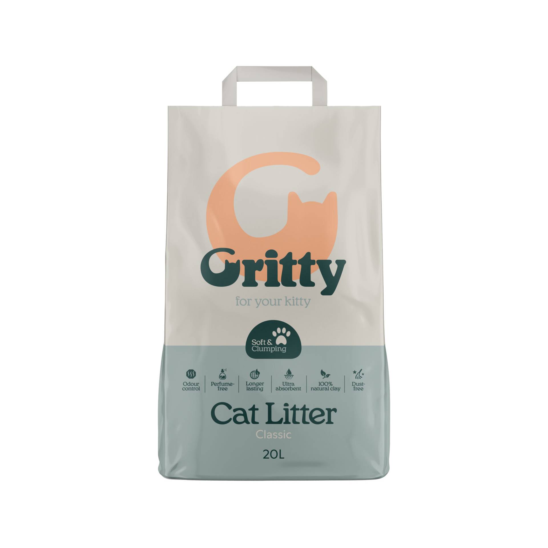Gritty Klumpenbildende Katzenstreu - 20 l von Gritty