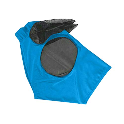 Anti-Fly Mesh Equine Mask Comfort Fit Fliegenmaske schützt Augen und Ohren (blau) von Grneric