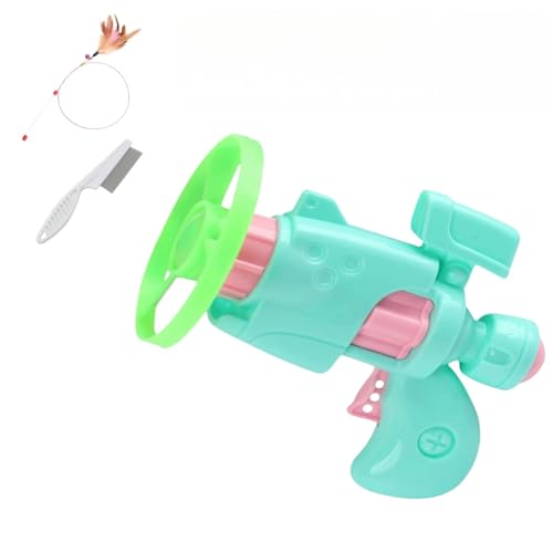 Celerypets Light-Up Flying Disc Cat Launcher Set,2025 New Celery Pets Cat Fetch Toy With Colorful Flying Propellers Set, Pet Tracks Chasing Flying Saucer Toy For Pet Training And Chasing (1pcs) von Grolomo