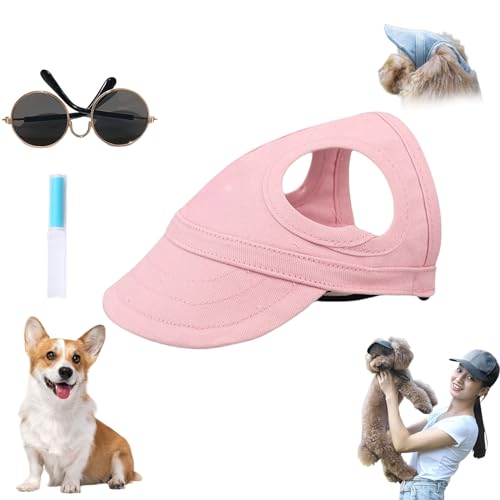 Outdoor Sun Protection Hood for Dogs,Pet Dog Sun Protection Visor Hat,Dog Sun Hat,Dog Baseball Hat,Adjustable Dog Sun Hat with Ear Holes,Outdoor Sport Sun Cap for Small Dogs (B, L) von Grolomo