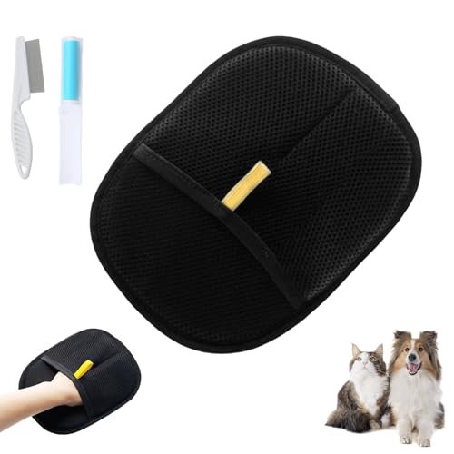 Yomi Pet Hair Remover Glove,Celery Pets Double Sided Grooming Glove,Pet Hair Remover Electrostatic Gloves for Dog & Cat,Washable (1pcs) von Grolomo